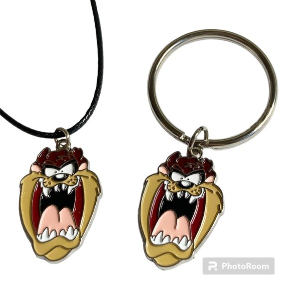 Warner Bros. Jewelry Vintage Taz Tas Tasmanian Devil Necklace